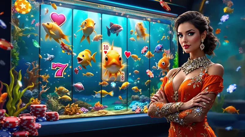 รีลเกมสล็อตที่แสดงสัญลักษณ์และรอบฟีเจอร์